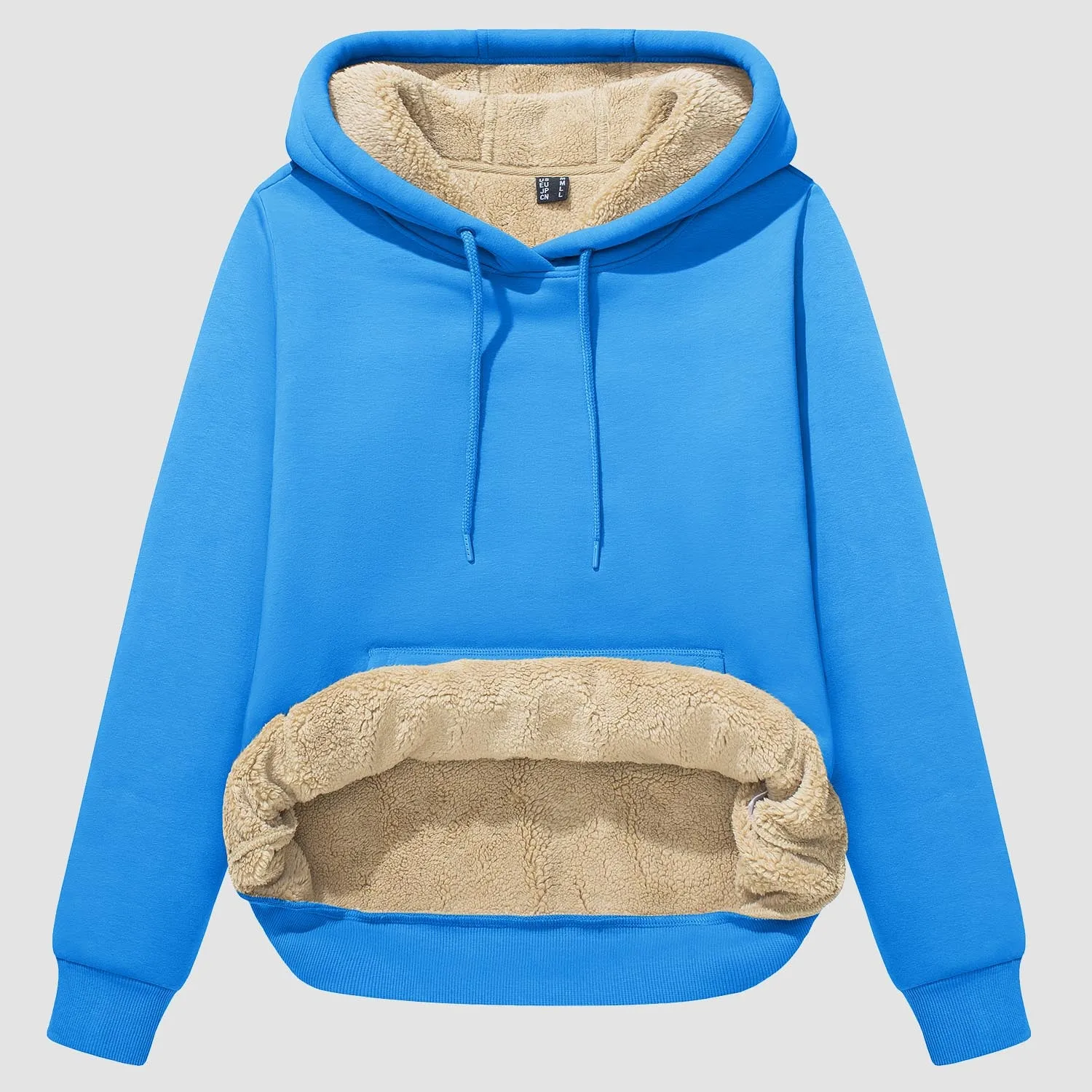 Women's Sherpa Hoodies Fleece Lined Sweatshirtst Pullover With Kanga Pocket