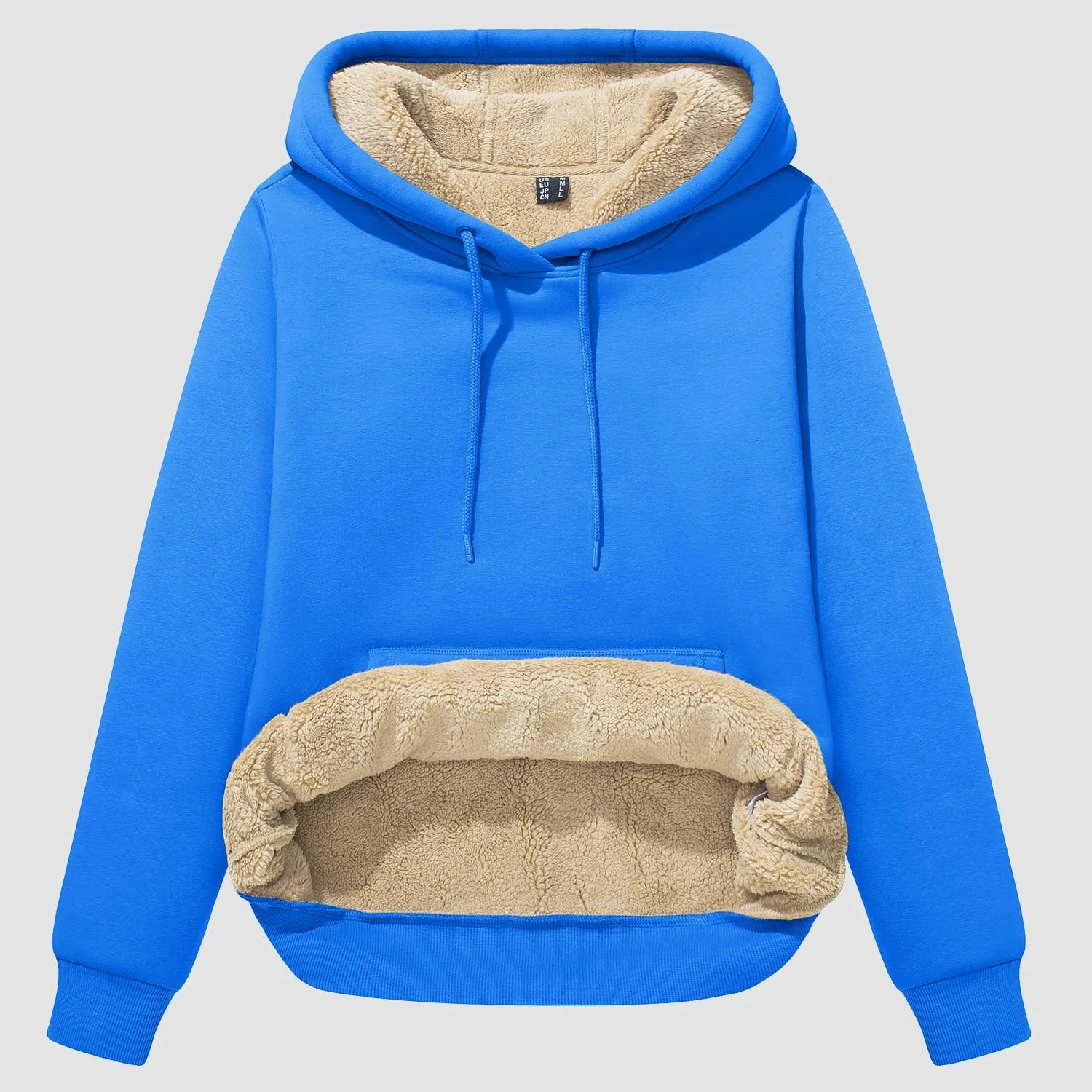 Women's Sherpa Hoodies Fleece Lined Sweatshirtst Pullover With Kanga Pocket