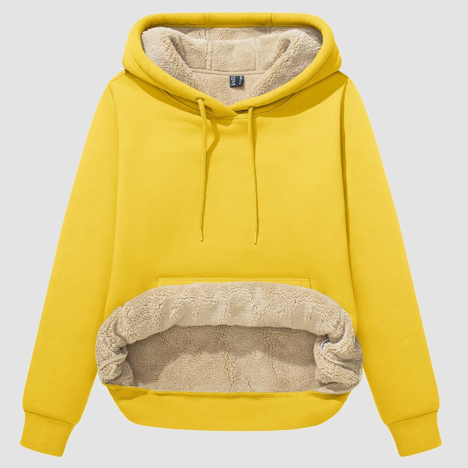 Women's Sherpa Hoodies Fleece Lined Sweatshirtst Pullover With Kanga Pocket