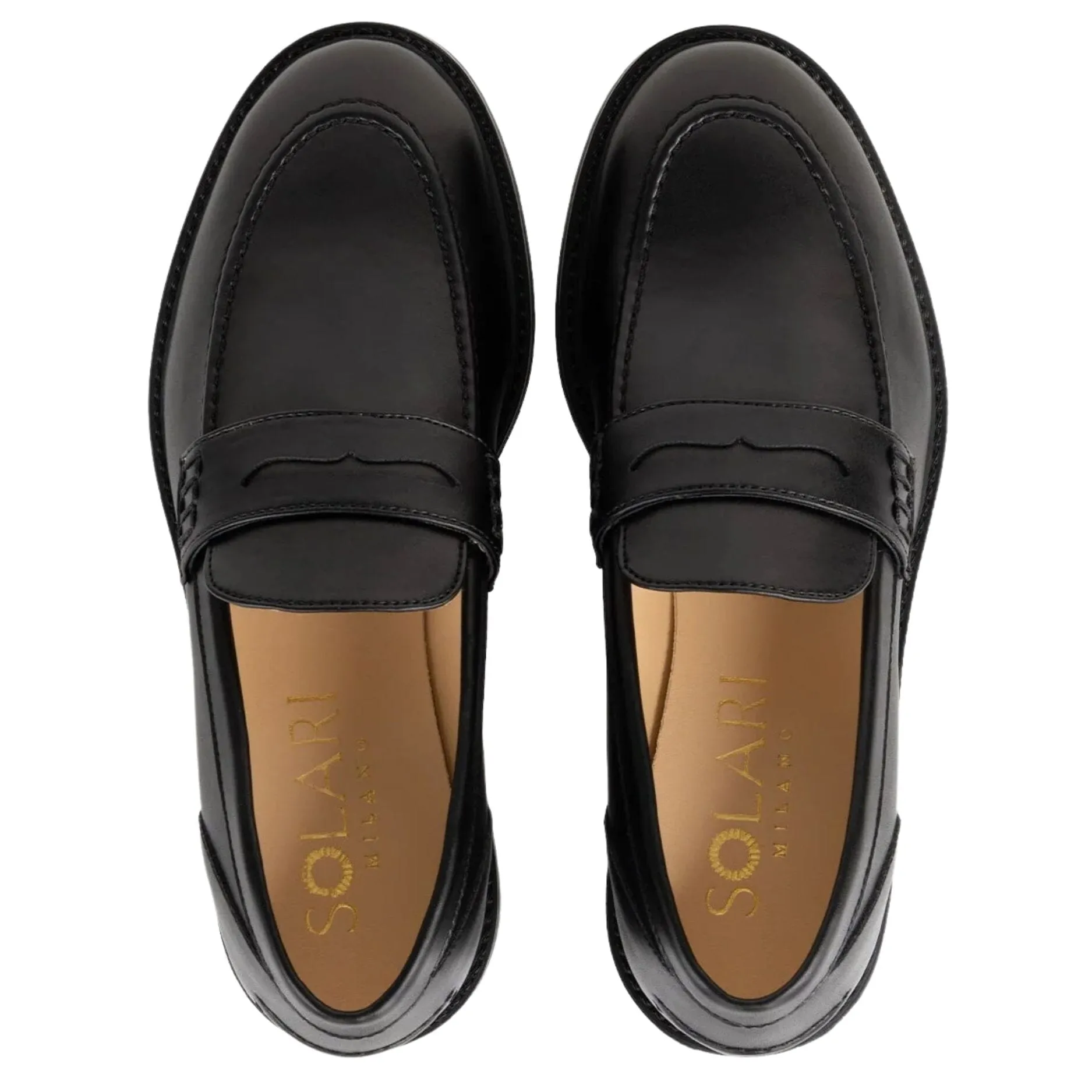 Women's vegan loafer by Solari Milano - black or brown